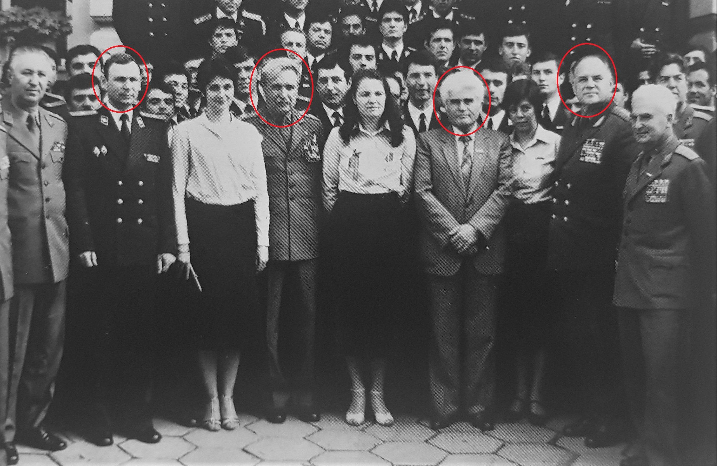 Стоименов, Джуров, Палин и ген.полк. Владимир Якушин, началник на ГЩ на Сухопътните войски на Съветската армия, 1982 год.
